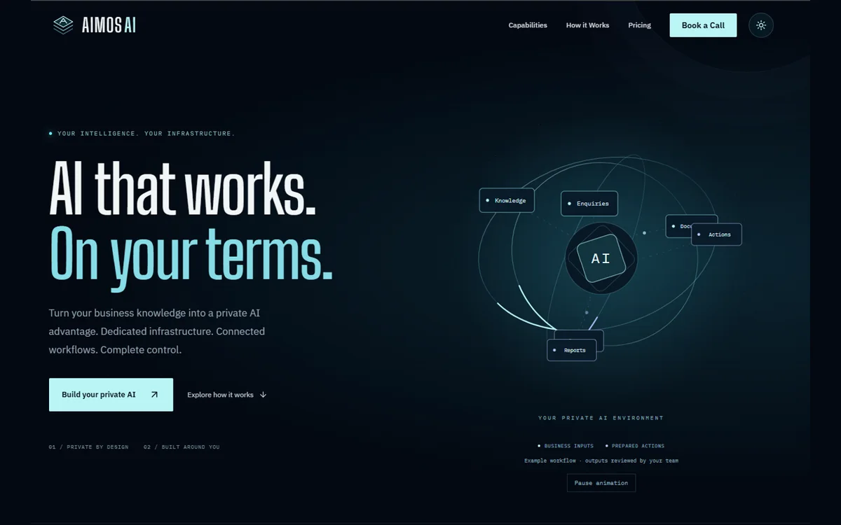 AimosAI website